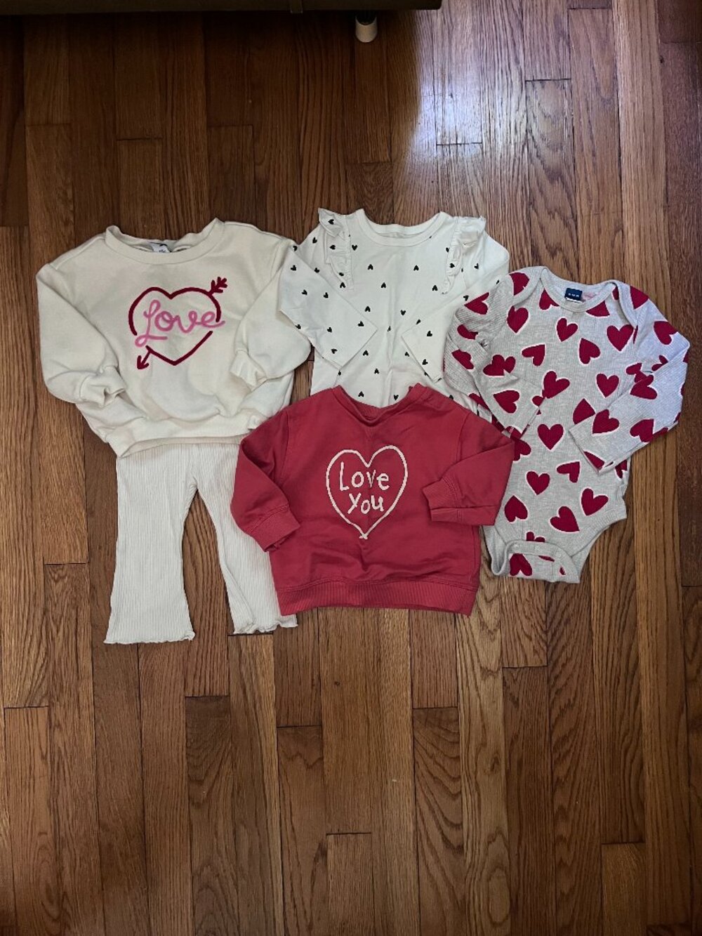 Baby Girl Long Sleeve Love LOT, 6-12 Months